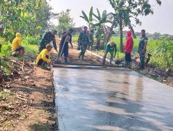Semangat Tanpo Sambat”, Satgas TMMD dan Warga Kejar Penyelesaian Pengecoran Jalan Jelang Penutupan TMMD Reguler ke-128 Kodim Sragen*
